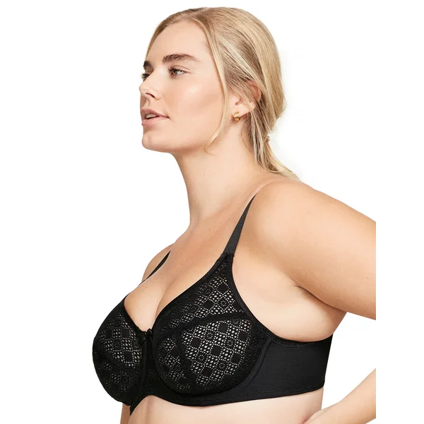 Soutien-gorge à armatures en dentelle grand confort 9855 noir