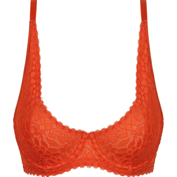 Soutien-gorge à armatures en dentelle - Rouge Dim