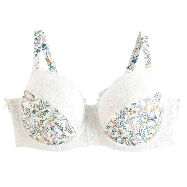Soutien-gorge à armatures grand maintien ivoire/orange Elena blanc Pomm Poire