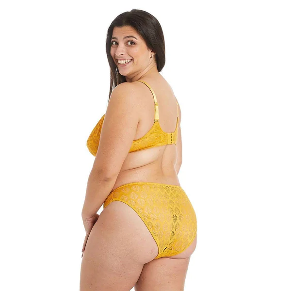 Soutien-gorge à armatures grand maintien jaune Ruche Pomm Poire