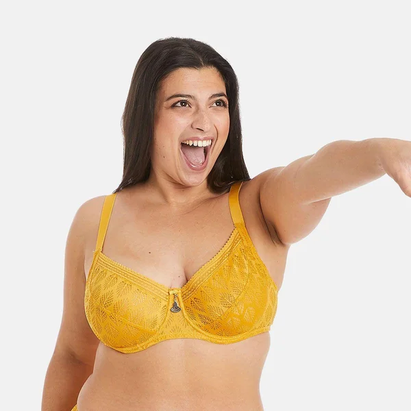 Soutien-gorge à armatures grand maintien jaune Ruche Pomm Poire