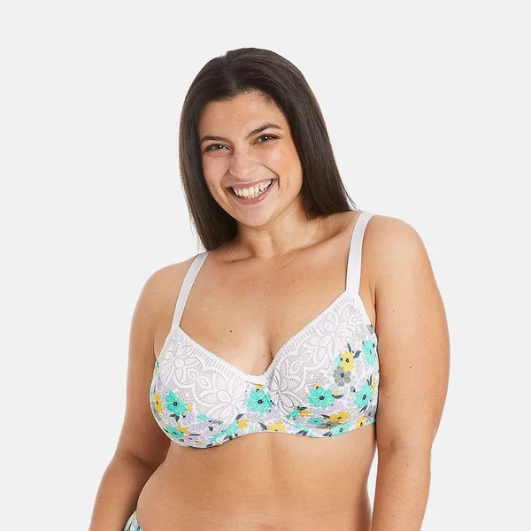 Soutien-gorge à armatures grand maintien multico blanc Roulotte multicolore Pomm Poire