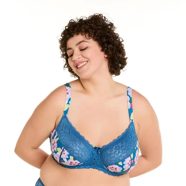 Soutien-gorge à armatures grand maintien multico indigo Emma multicolore Pomm Poire