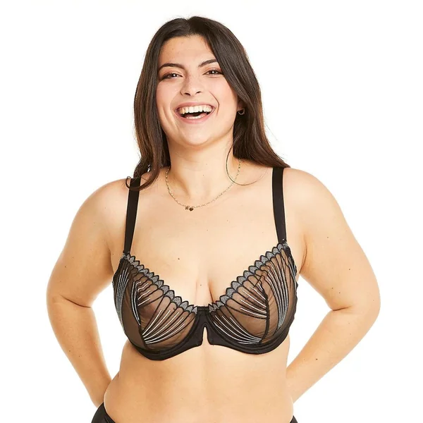 Soutien-gorge à armatures grand maintien noir Indécise Pomm Poire