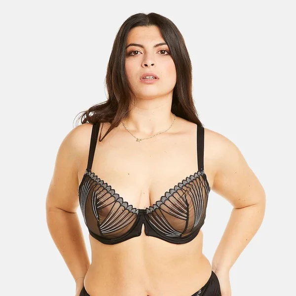 Soutien-gorge à armatures grand maintien noir Indécise Pomm Poire
