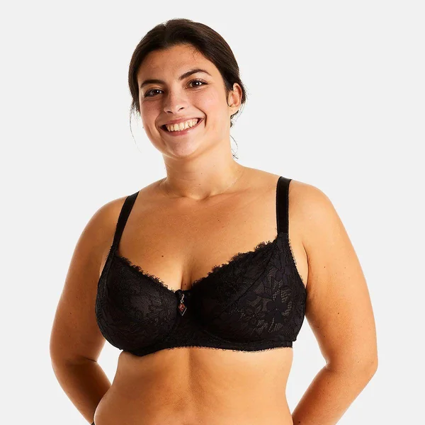 Soutien-gorge à armatures grand maintien noir Shaker Pomm Poire