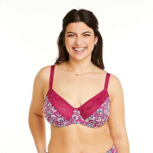 Soutien-gorge à armatures grand maintien rose Paix Pomm Poire