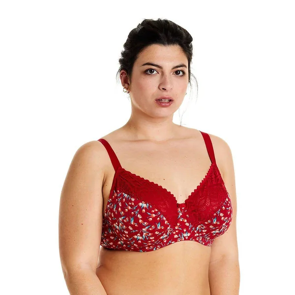 Soutien-gorge à armatures grand maintien rouge Paprika Pomm Poire