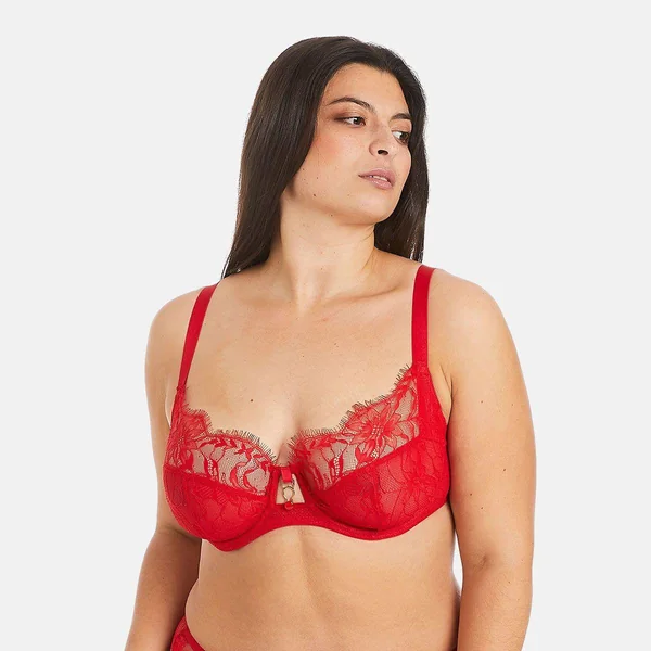 Soutien-gorge à armatures grand maintien rouge Sangria Pomm Poire