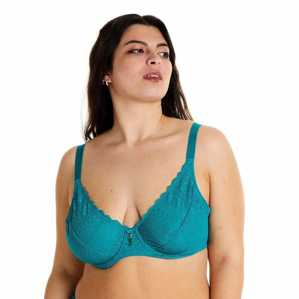 Soutien-gorge à armatures grand maintien turquoise Index bleu Pomm Poire