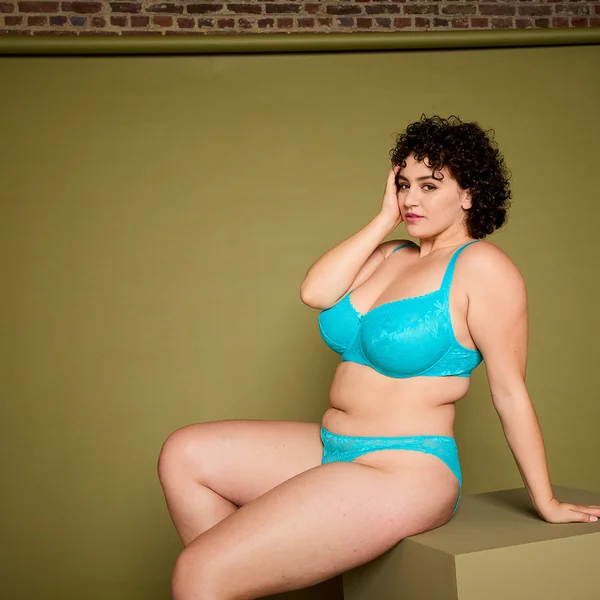 Soutien-gorge à armatures grand maintien turquoise Savane bleu Pomm Poire