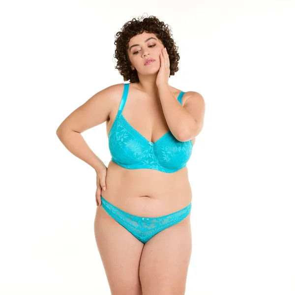 Soutien-gorge à armatures grand maintien turquoise Savane bleu Pomm Poire