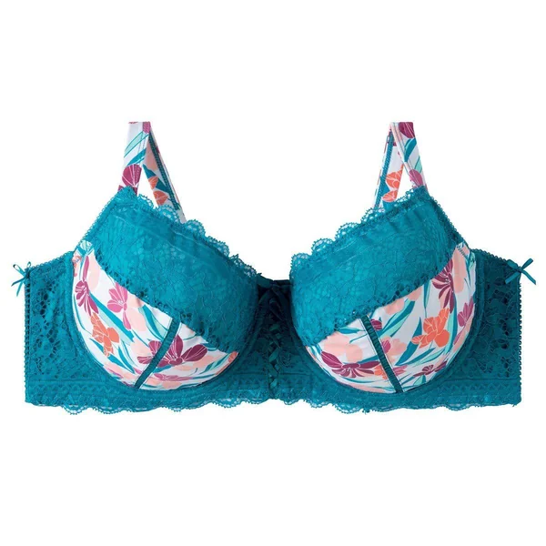 Soutien-gorge à armatures grand maintien turquoise/rose Eva Pomm Poire