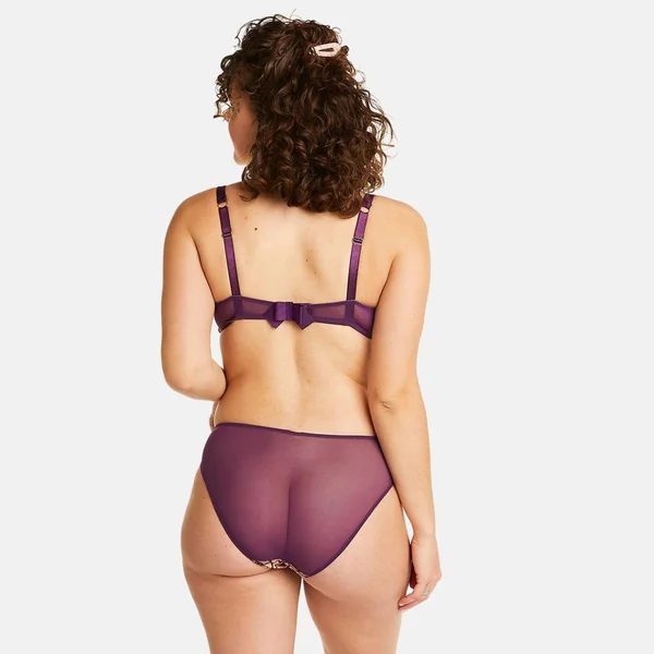 Soutien-gorge à armatures grand maintien violet Venus Camille Cerf x Pomm Poire