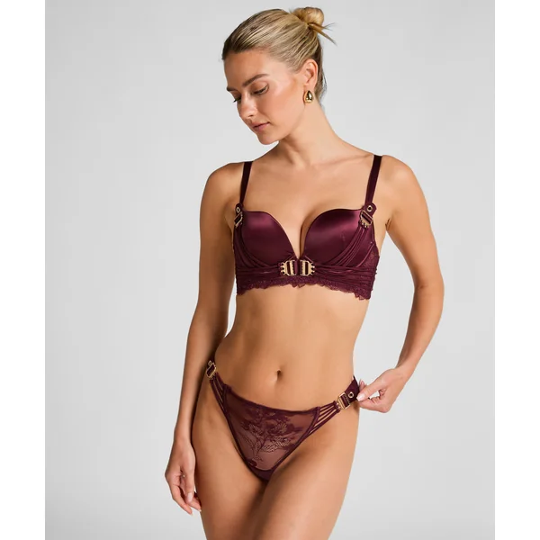 Soutien-gorge à armatures longline push-up préformé Avela - Rouge