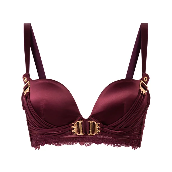 Soutien-gorge à armatures longline push-up préformé Avela - Rouge