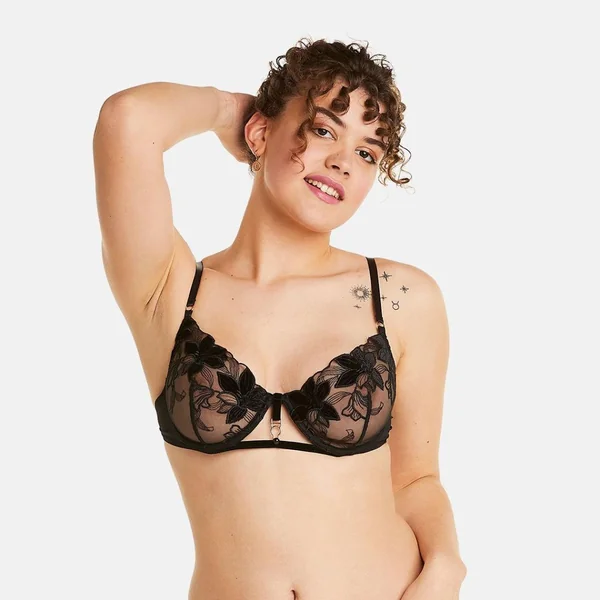 Soutien-gorge à armatures noir Rafale Pomm Poire