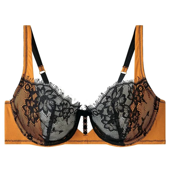 Soutien-gorge à armatures noir/jaune Tsunami Pomm Poire