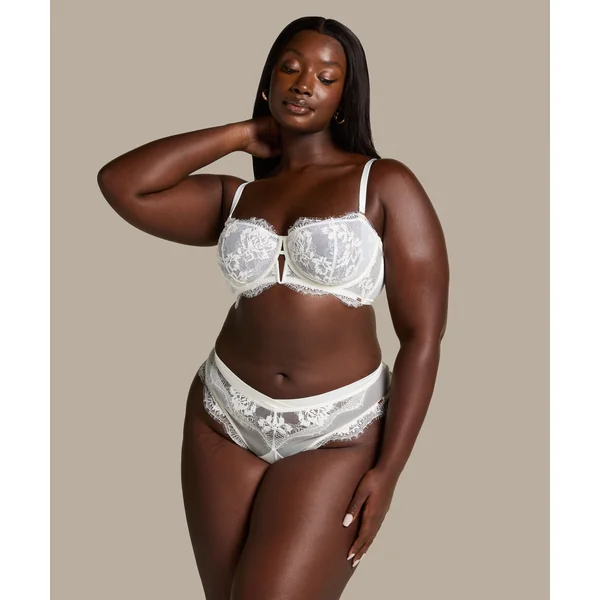 Soutien-gorge à armatures non préformé longline Tiah - Blanc