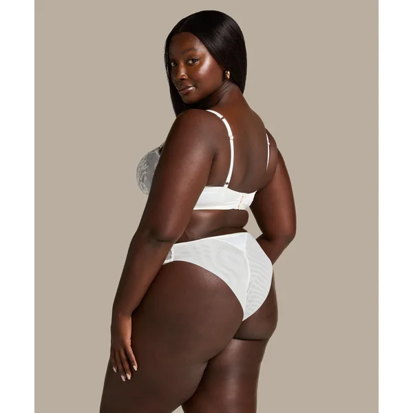 Soutien-gorge à armatures non préformé longline Tiah - Blanc