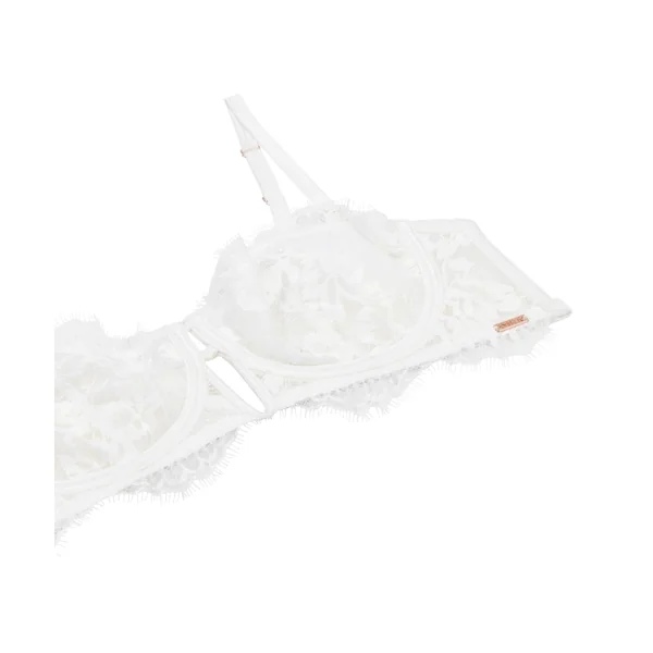 Soutien-gorge à armatures non préformé longline Tiah - Blanc