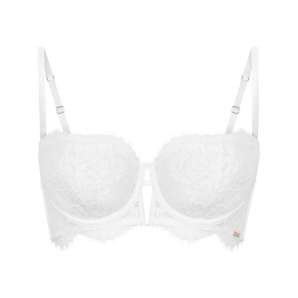 Soutien-gorge à armatures non préformé longline Tiah - Blanc