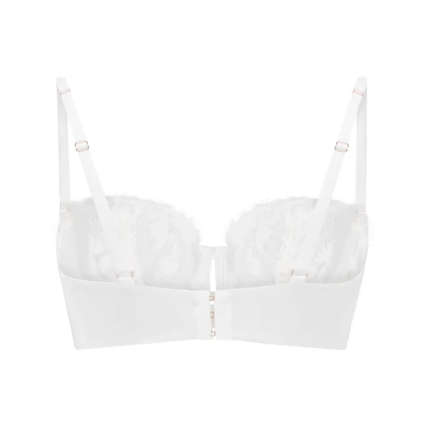 Soutien-gorge à armatures non préformé longline Tiah - Blanc