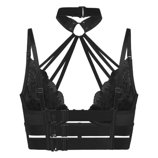 Soutien-gorge à armatures non rembourré longline Amelie - Noir
