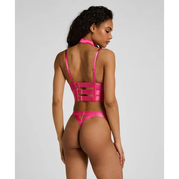 Soutien-gorge à armatures non rembourré longline Amelie - Rose
