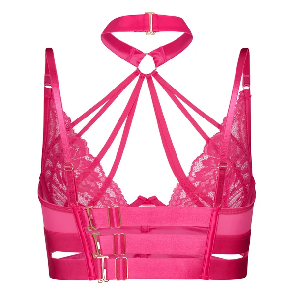 Soutien-gorge à armatures non rembourré longline Amelie - Rose