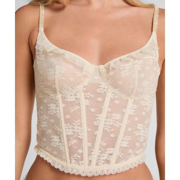 Soutien-gorge à armatures non rembourré longline Darcy - Blanc