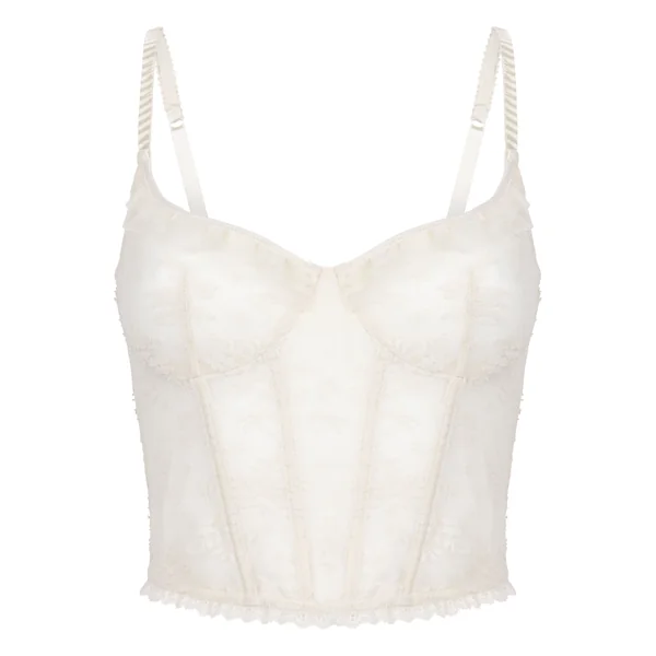 Soutien-gorge à armatures non rembourré longline Darcy - Blanc