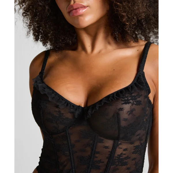 Soutien-gorge à armatures non rembourré longline Darcy - Noir