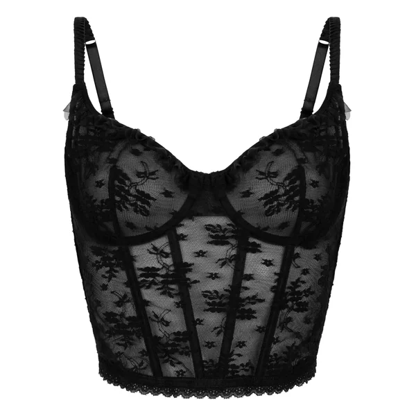 Soutien-gorge à armatures non rembourré longline Darcy - Noir