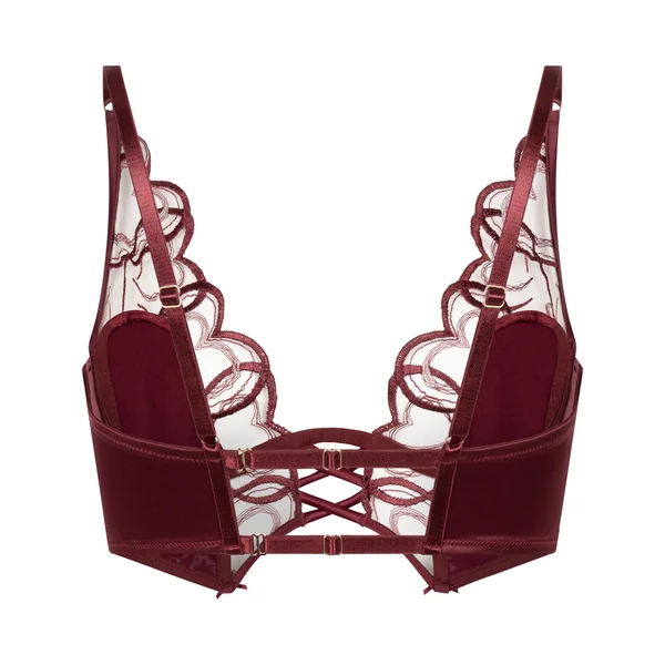Soutien-gorge à armatures non rembourré longline Olivia - Rouge