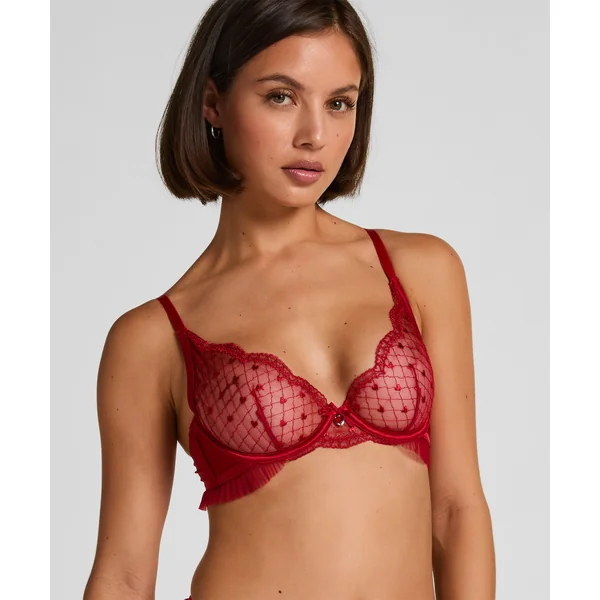 Soutien-gorge à armatures non-préformé Cordelie - Rouge