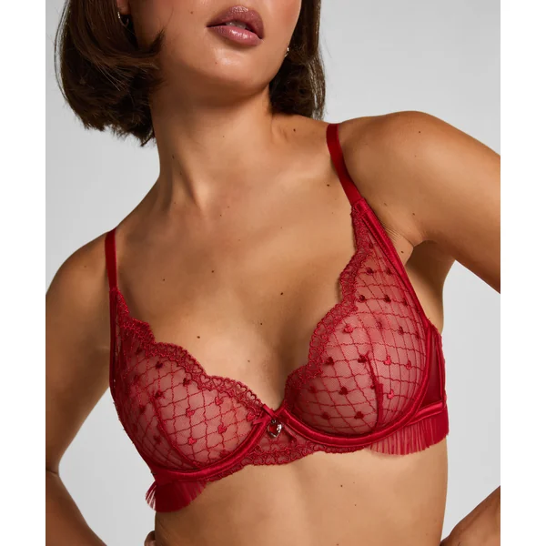 Soutien-gorge à armatures non-préformé Cordelie - Rouge