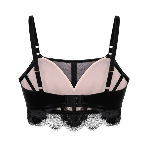 Soutien-gorge à armatures non-préformé longline Cynthia - Noir