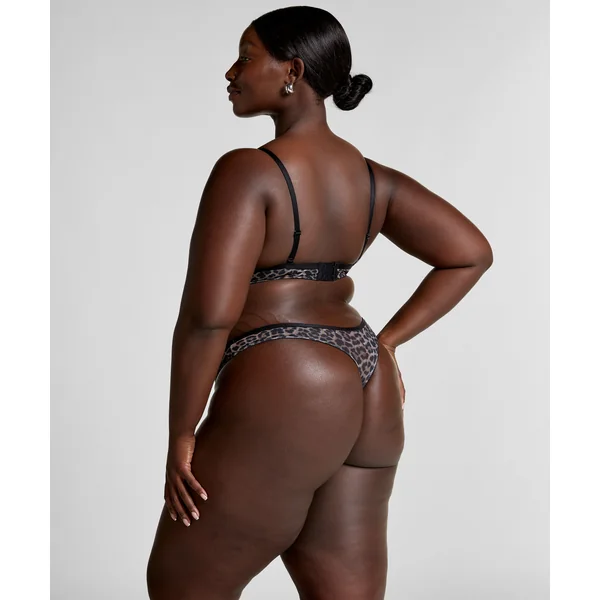 Soutien-gorge à armatures non-préformé léopard Tara - Noir