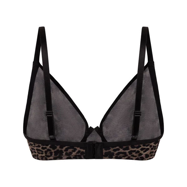 Soutien-gorge à armatures non-préformé léopard Tara - Noir