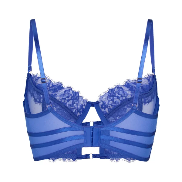 Soutien-gorge à armatures non-rembourré longline Nienke - Bleu