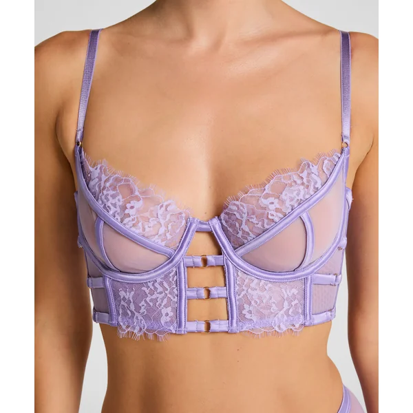 Soutien-gorge à armatures non-rembourré longline Nienke - Violet