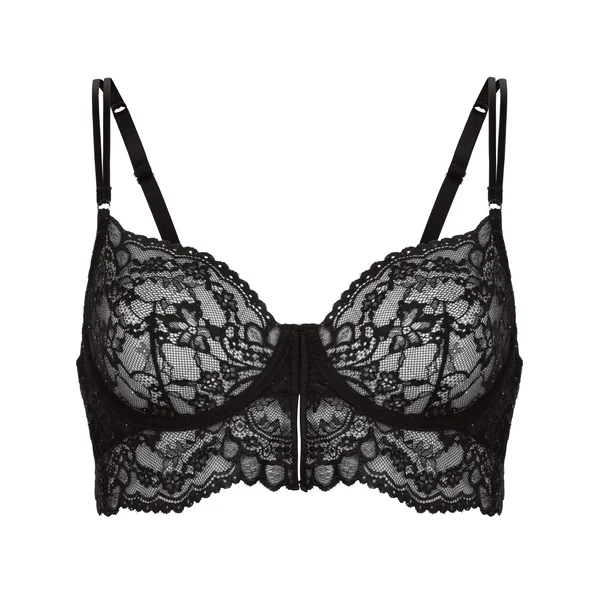 Soutien-gorge à armatures non-rembourré longline Sabrina - Noir