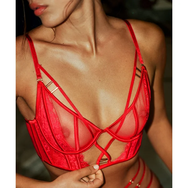 Soutien-gorge à armatures non-rembourré Noeki - Rouge