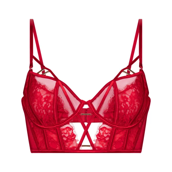 Soutien-gorge à armatures non-rembourré Noeki - Rouge
