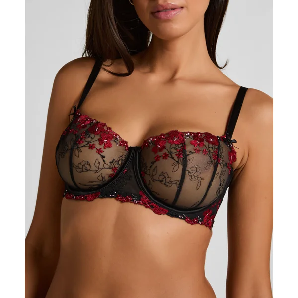 Soutien-gorge à armatures non-rembourré Peonie - Noir