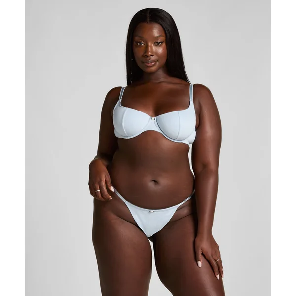 Soutien-gorge à armatures non-rembourré Pointelle - Bleu