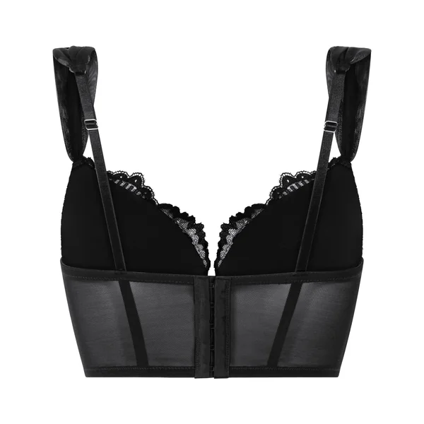 Soutien-gorge à armatures préformé push-up et longline Whitney - Noir