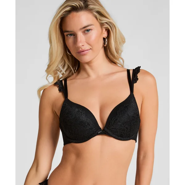 Soutien-gorge à armatures préformé push-up Posie - Noir