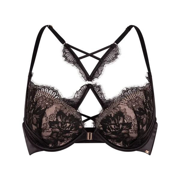 Soutien-gorge à armatures rembourré Cynthia - Noir